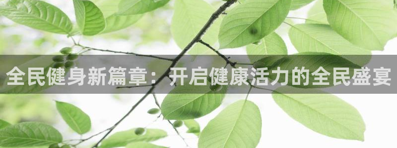 凯时尊龙app国际官方网站：全民健身新篇章：开启健康活力